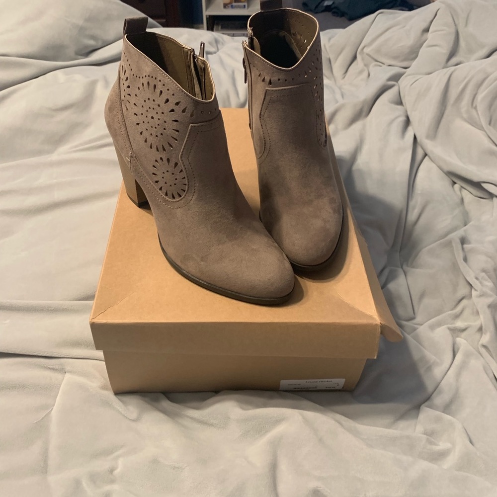 Heeled Suede Booties